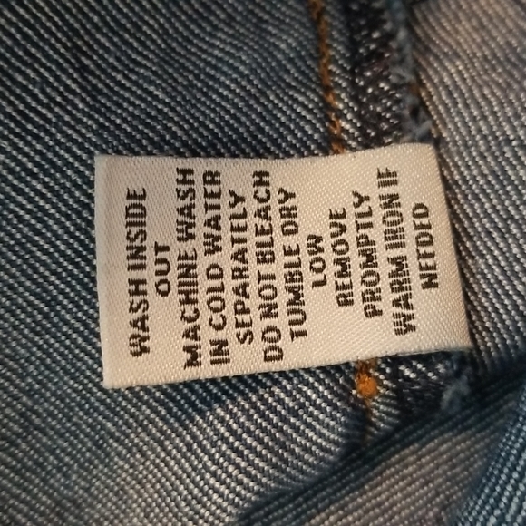 Refuge Denim Mini Skirt Large Zip Front - Picture 6 of 6